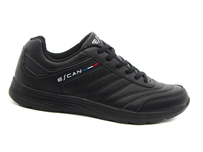 ES620111-1 п/ботинки подростковые иск.кожа текстиль черный (Escan)/10 36-41