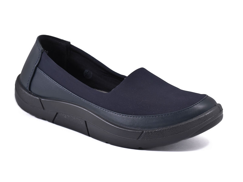 777106-21600 туфли женские иск.кожа текстиль синий (ALMI)9 /36-41