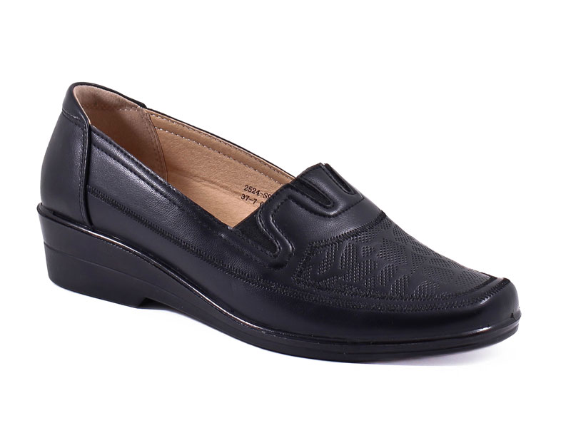 S90996B туфли женские иск.кожа нат.кожа черные (Health Shoes econom)/12 36-41