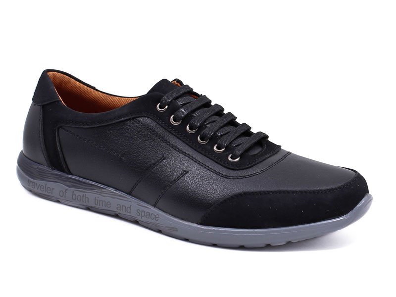 ES714003-1  п/ботинки мужские иск.кожа текстиль  черный (Escan)/10 40-45 