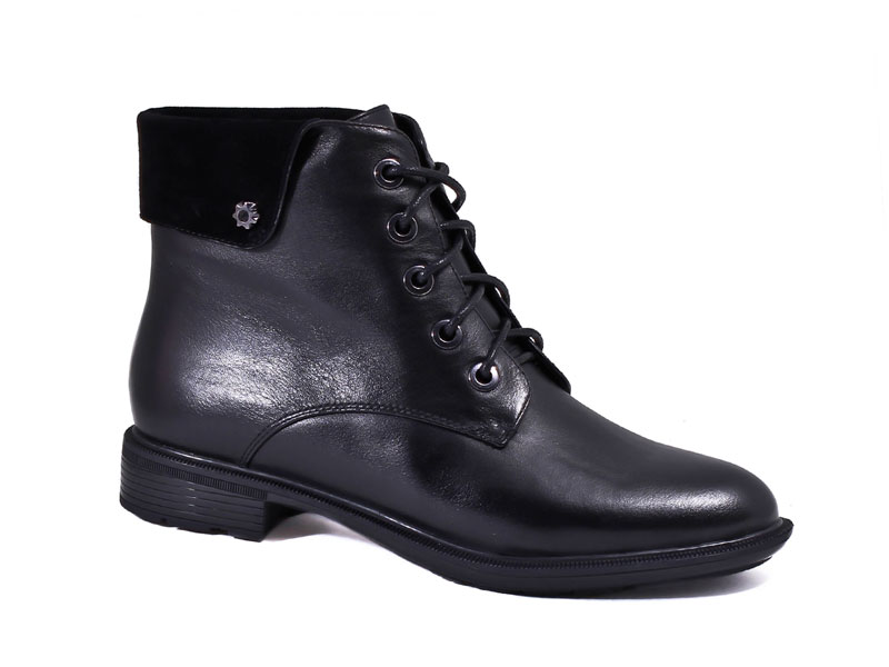 S1702-5052D ботинки женские нат.кожа байка черный (Belongchi)/8 35-40