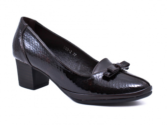 D902-2 туфли  женские иск.кожа/лак нат.кожа коричневый  (SANDWAY)/8 36-41