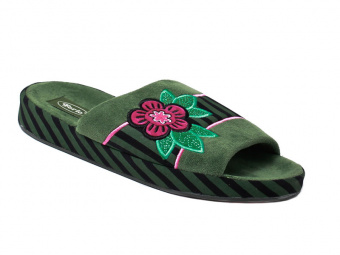 125-3156 обувь домашняя женская текстиль  зеленый (Форио)/10 36-40