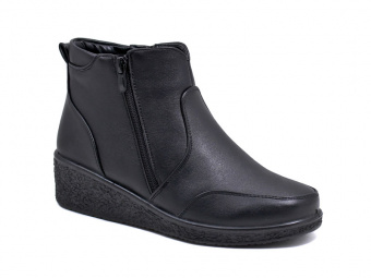 2323-LF73772B  ботинки женские иск. кожа байка черный (Health Shoes econom)/12 36-42