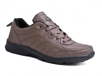 9004-5 п/ботинки мужские иск.кожа текстиль коричневый (MARC)/8 41-46